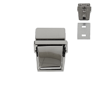 Замок портфельный YC 714 (2шт) цв.никель полированый