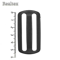 Пряжка двухщелевая 50мм ДЩ цв.черный