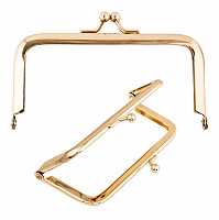 Фермуар для сумок 105мм "Прямоугольник" TBY.107948 цв.золото