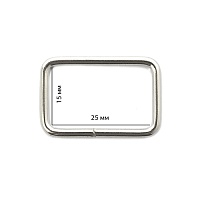 Рамка металлическая TSW 25х15х2.3мм цв.никель