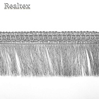 Бахрома металлизированная 55мм 1069 цв.серебро 