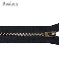 Молнии джинсовые JIN 4B  бронза 18см Т.4, неразъёмная №1 (10шт) цв.310 черный