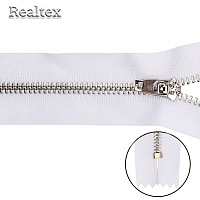 Молнии джинсовые Т.4 20см Б неразъёмная цв.никель/501 белый