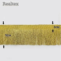  Бахрома Реалтекс металлизированная 50мм 13-2675 цв.золото