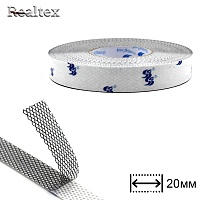 Сетка клеевая на бумаге  20мм Realtex (45,7м) цв.черный