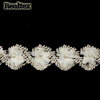 Кружево Реалтекс объемное 3D 55мм TJ-D217  цв.бежевый