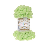 Пряжа Alize "Puffy" (100гр) цв.041 светло-зелёный 
