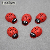 Набор деревянных элементов  Реалтекс R 22- 4 12*15мм "Божья коровка"