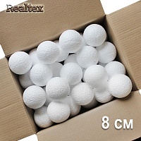 Заготовка для декорирования Шар 8см (60шт) (пенопласт пористый)