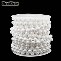 Бусины тесьма Realtex  8мм цв.белый