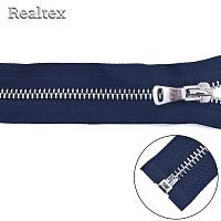 Молния металл Т.5 75см разьемная цв.никель/233 тёмно-синий