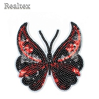 Термоаппликации с пайетками Реалтекс RT-182 "Бабочка" 