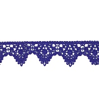 Кружево гипюр  26мм TBY 0798 (27м) цв.F223 синий ультрамарин