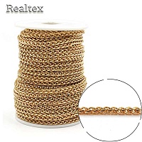 Цепочка декоративная RS 4мм (20м) цв.золото 