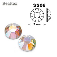 Стразы термоклеевые SWAROVSKI SS-06 (100шт) цв.Crystal AB