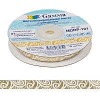 Лента металлизированная 10мм MDRP-101 цв.золото 