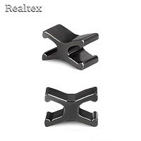 Ограничитель Realtex нижний для молний металл. Т.8 (100шт) цв.черный никель 