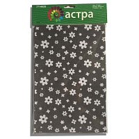 Фетр с рисунком 1мм "Цветочки" YF 690 (10шт) цв.коричневый