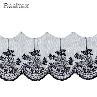 Кружево на сетке 100мм TR 3657 (9м) цв.03 тёмно-синий