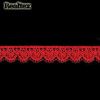 Кружево  гипюр  Realtex  18мм LF-190/CS091 цв.151 красный