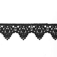 Кружево гипюр  26мм TBY 0798 (27м) цв.чёрный