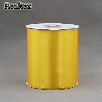Лента атласная 100мм Реалтекс (25м) цв.191 желтый