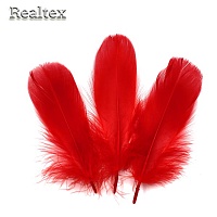 Перо Realtex Гусиное 13-18 см цв.красный