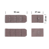 Застежка-крючки TBY 3х1 1,9см (10шт) цв.S222 шиншилла