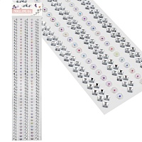 Стразы клеевые акриловые Realtex №1 (блистер) (334шт) цв.кристалл