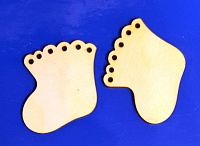 Заготовка для декорирования деревянная Набор Пинетки 6см