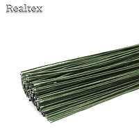 Проволока для флористики RS в бумажной оплетке d-1,0мм (1кг)  цв.зеленый