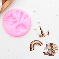 Молд для декора 4150096 "Радужный единорог" 