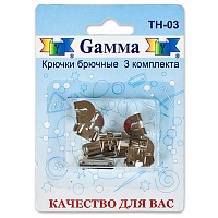 Крючок брючный в блистере TH-03 "Гамма" (3 шипа) цв.никель