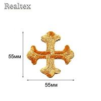 Термоаппликации Realtex R-3028 "Крест" цв.золото