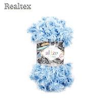 Пряжа Alize "Puffy Fur" (100гр) цв.6106 голубой