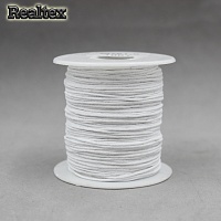  Шнур вощенный Realtex 1мм цв.белый