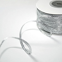  Лента металлизированная Реалтекс  3мм (91,5м) цв.серебро 