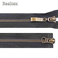 Молния металл Т.5 2замка 85см разъемная цв.антик/301 т.серый