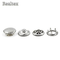 Кнопка рубашечная  Realtex 10,5мм "со шляпкой" нержавеющая сталь цв.никель  