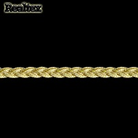 Тесьма Realtex металлизированная 10мм 13-4653 (косичка) цв.золото
