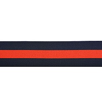 Резинка декоративная  40мм ET4006 мягкая (25м) цв.синий/красный
