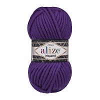Пряжа Alize "Super Lana Megafil" (100гр) цв.111 фиолетовый