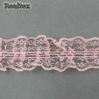  Тесьма "рюш" Realtex R5-3 шир.45мм цв.персиковый
