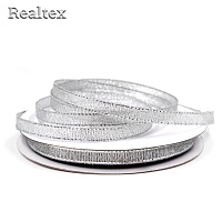  Лента металлизированная Реалтекс  6мм (22,8м) цв.серебро 