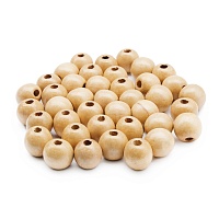 Бусины декоративные деревянные 16мм (50гр) "Астра" цв.нат/дерево