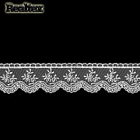 Кружево Реалтекс на сетке  40мм 4BE4013 (12м) цв.белый