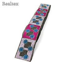 Тесьма 2734 50мм цв.малиновый/сирень