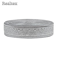 Тесьма церковная  Realtex 25мм R-03 цв.серебро