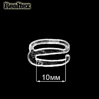  Крючок  Реалтекс 10мм пластиковый цв.прозрачный