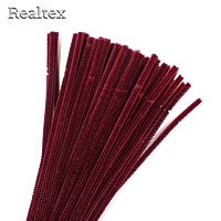 Проволока "Синель" Realtex для творчества N d-6мм 30см (100шт) цв.А-022 бордовый